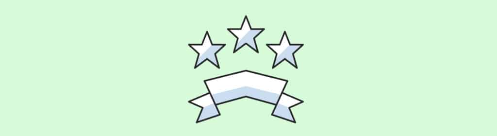 Alavancas ESG: ícone mostra três estrelas enfileiradas para representar reputação corporativa.