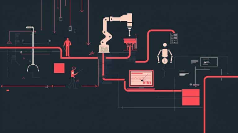 Imagem esquemática temática sobre automação de processos