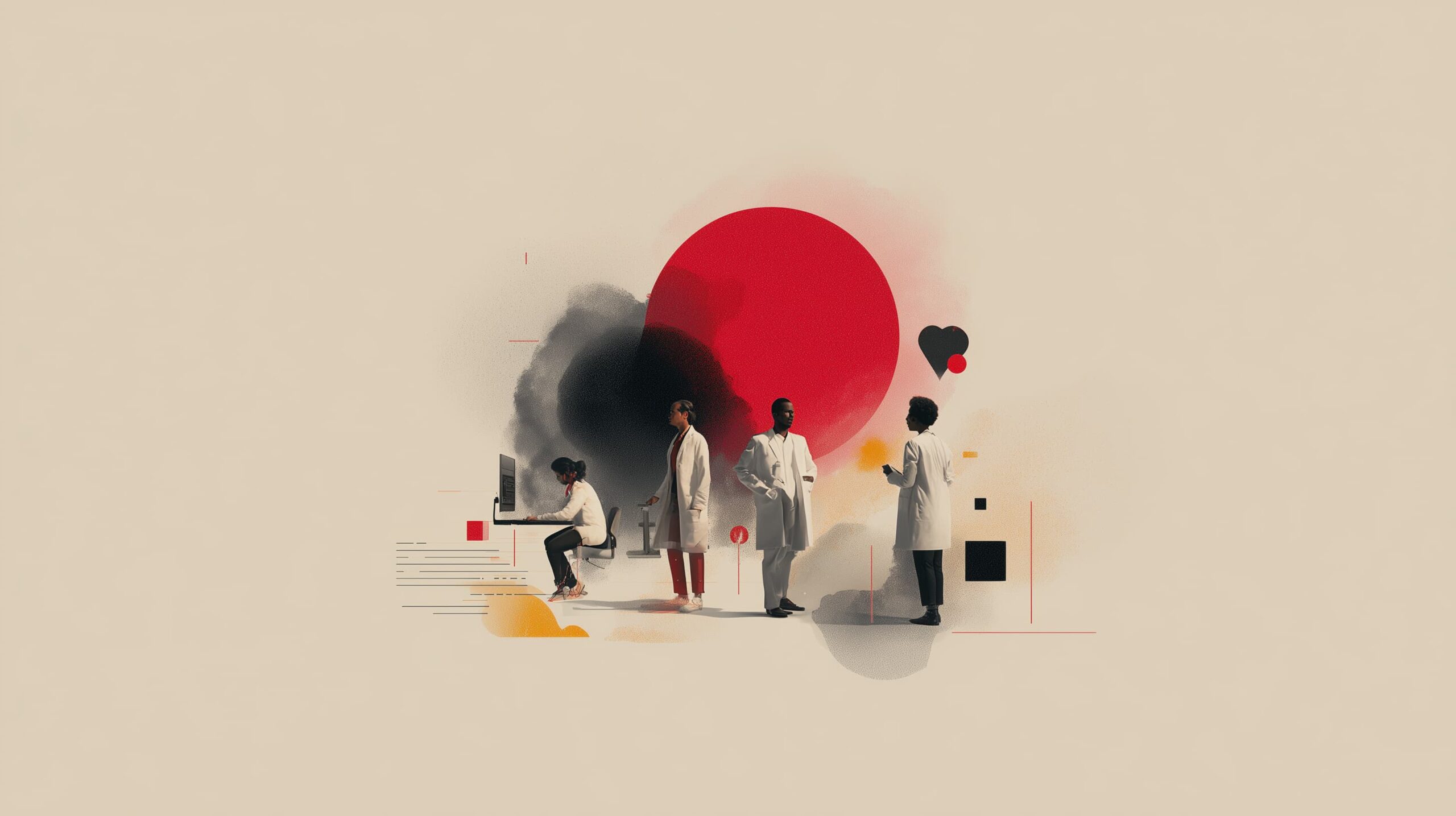 ilustração sobre a inovação no setor da saúde