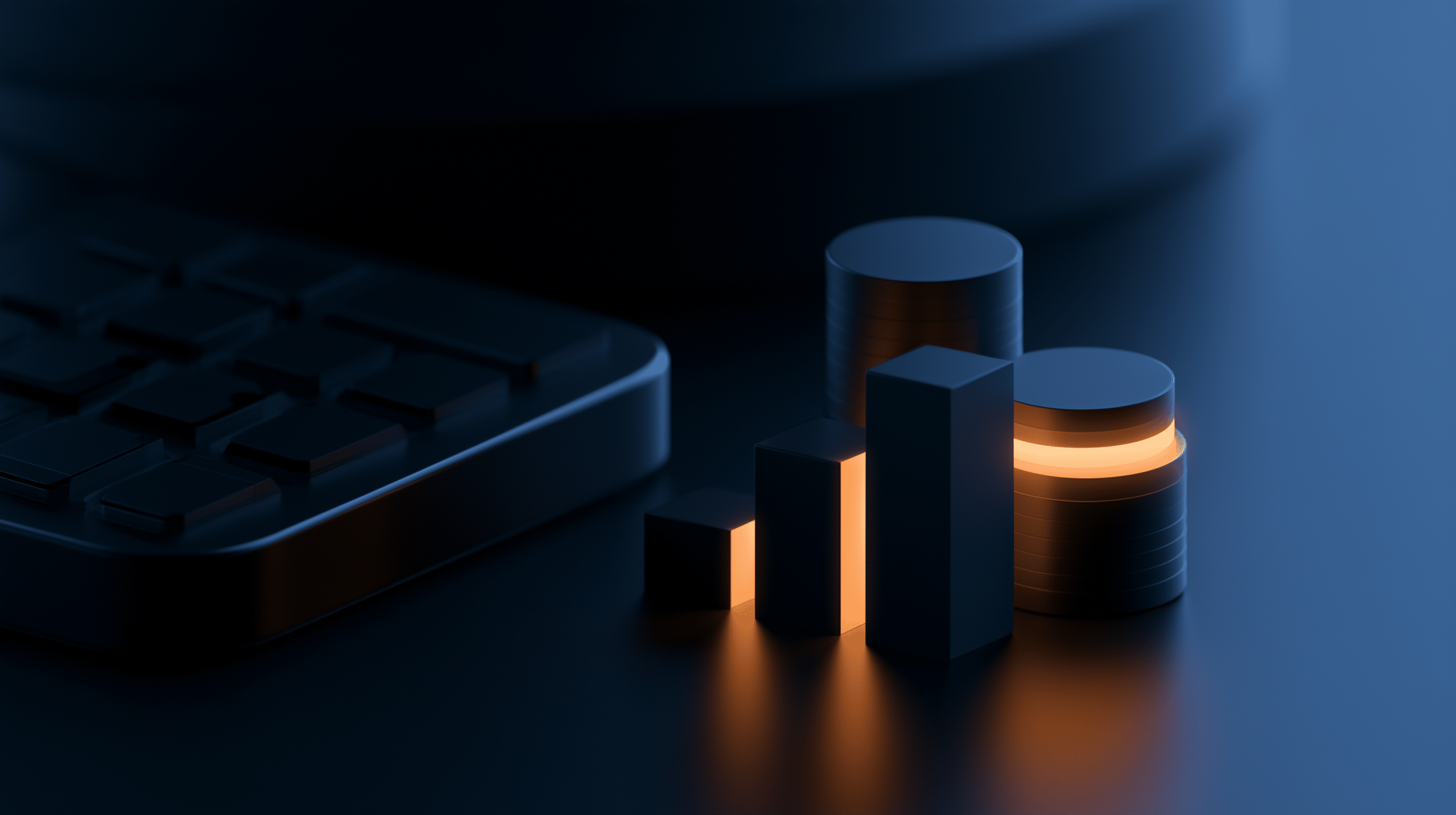 elogroup_A_top-down_flat_lay_of_a_calculator_stacked_glowing_co_5c50fd5a-8f7c-4629-861e-ac0e73d581fd