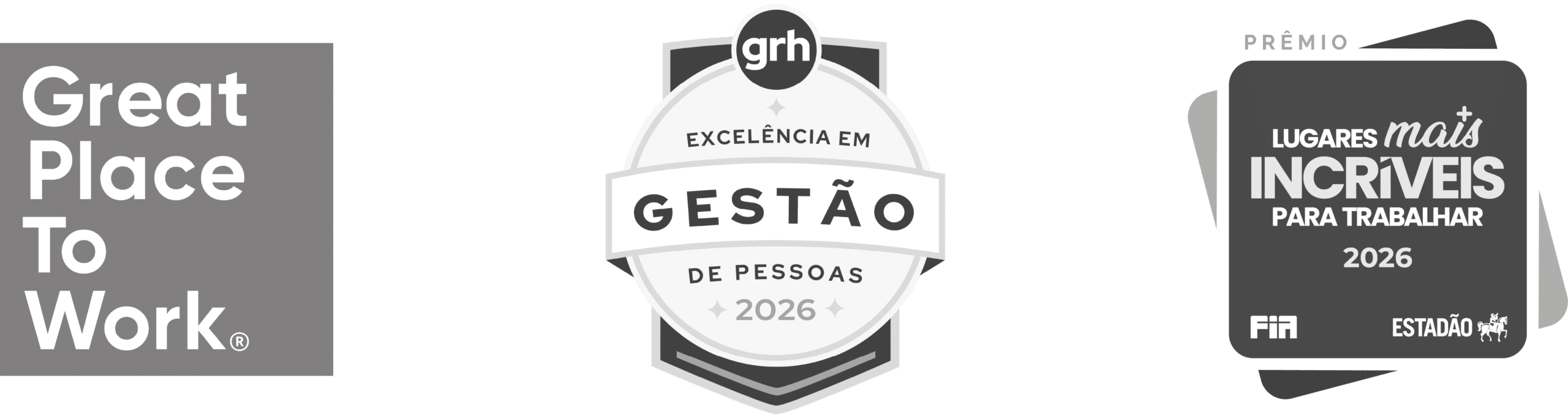 Selos Great Place To Work, Excelência em Gestão de Pessoas 2026 e Lugares mais Incríveis para Trabalhar 2025